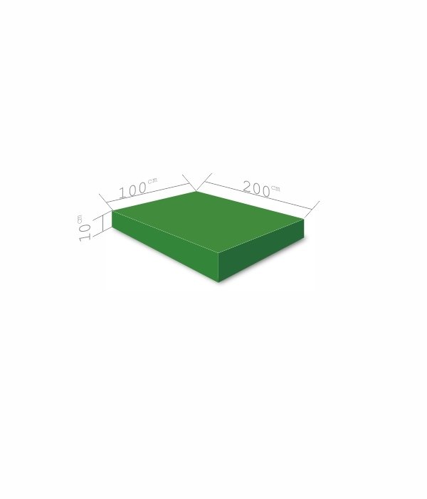 Atlama Puf Minderi 100x200x10 cm Yeşil
