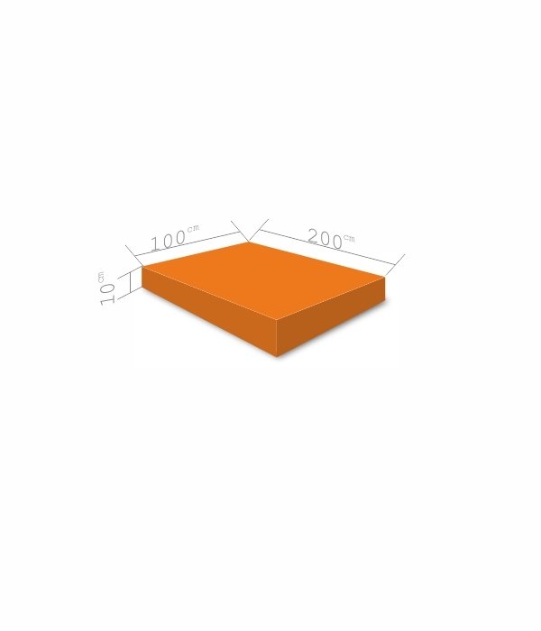 Atlama Puf Minderi 100x200x10 cm Turuncu
