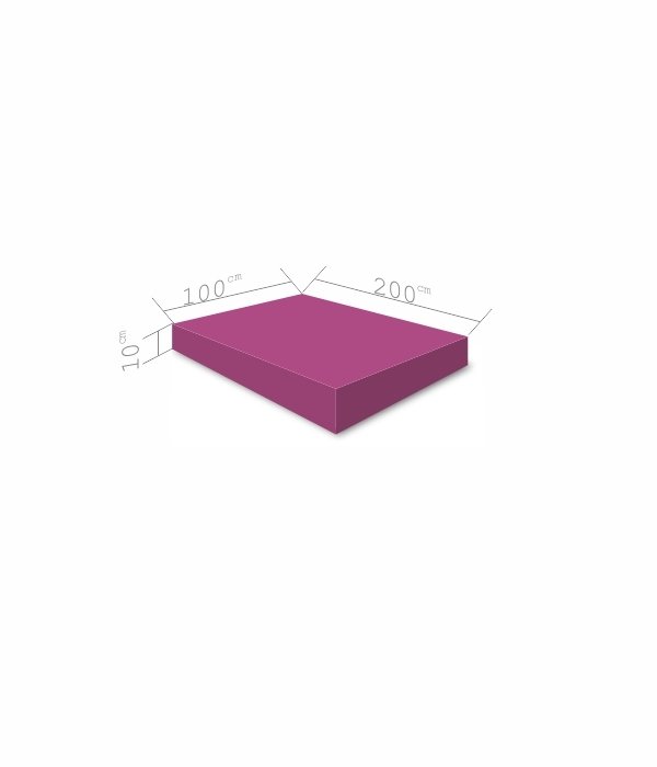 Atlama Puf Minderi 100x200x10 cm Mor