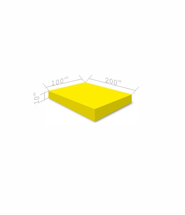 Atlama Puf Minderi 100x200x10 cm Sarı