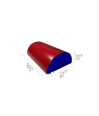 Yarım Silindir Minder 80x30x60 cm Mavi Kırmızı