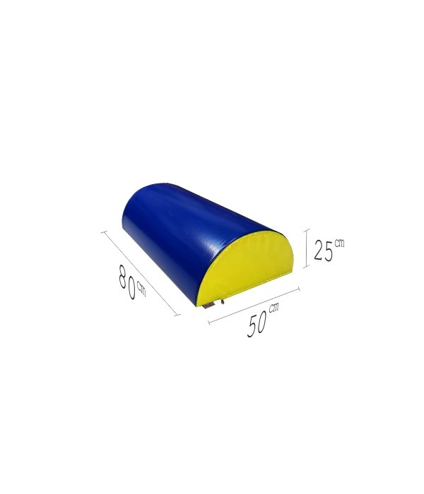Yarım Silindir Minder 80x25x50 cm Sarı Mavi