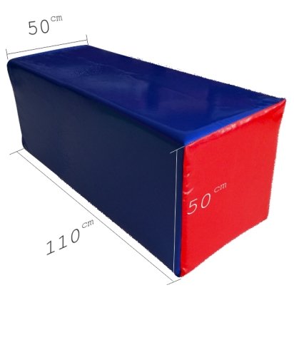 Dikdörtgen Minder 50x50x110 cm Kırmızı Mavi