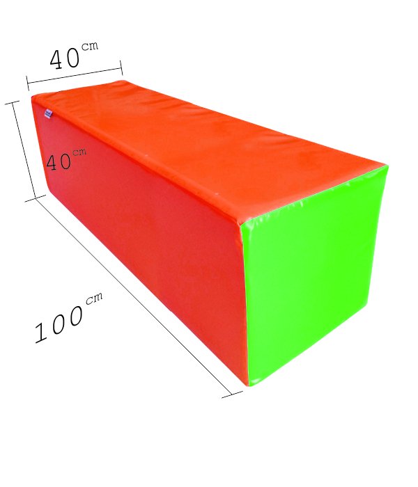 Dikdörtgen Minder 40x40x100 cm Yeşil Kırmızı