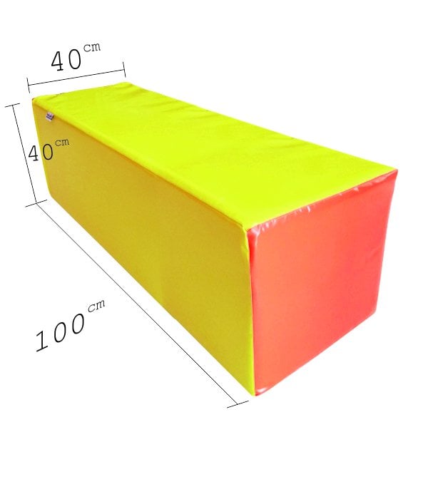 Dikdörtgen Minder 40x40x100 cm Kırmızı Sarı