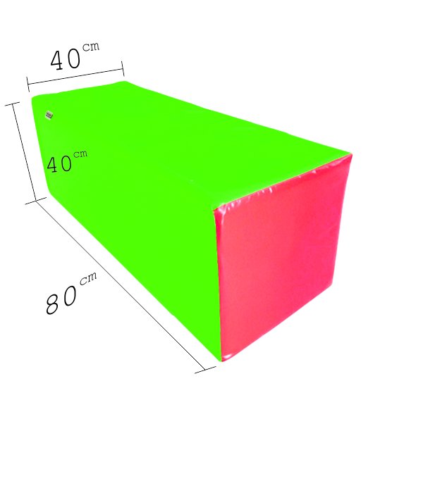 Dikdörtgen Minder 40x40x80 cm Kırmızı Yeşil