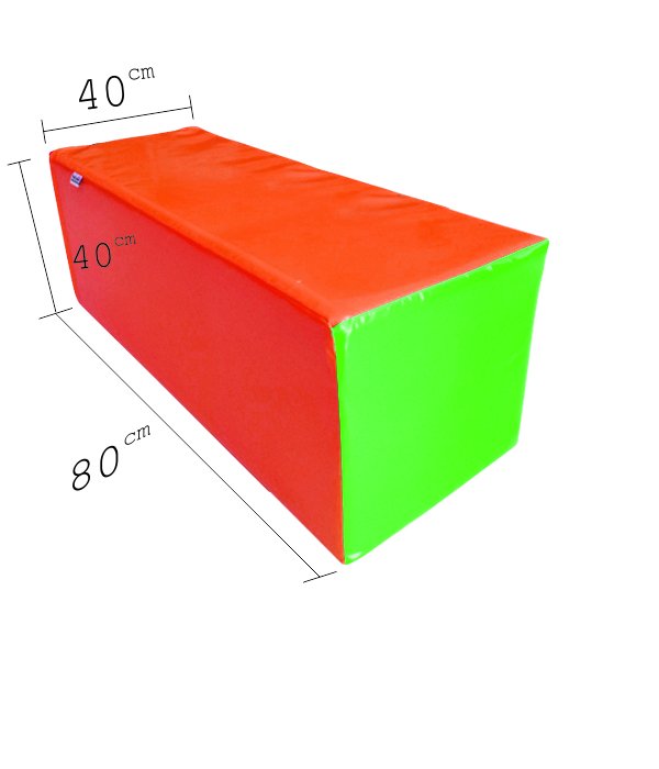 Dikdörtgen Minder 40x40x80 cm Yeşil Kırmızı
