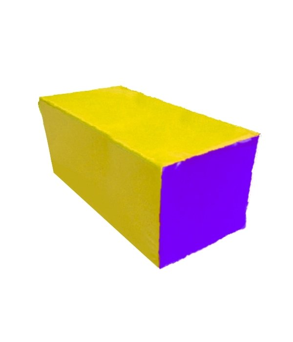 Dikdörtgen Minder 40x40x80 cm Mavi Sarı